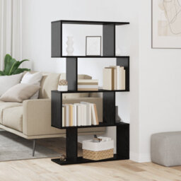 Berkfield Bookcase Black Oak 70 X 24 X 129 Cm Engineered Wood