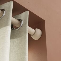 GoodHome Symi Matt Natural Oak Effect Curtain Pole, (L)1.5M (Dia)28mm - thumbnail 4
