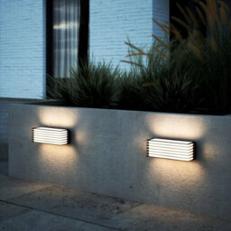 Nordlux Fluctus Outdoor Metal Wall Light Weatherproof Black,mains - thumbnail 1