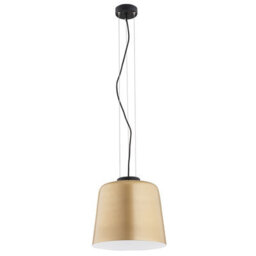 Luminosa Lighting Luminosa Berkley Dome Pendant Ceiling Light Gold, White, El. Black Structure - thumbnail 2