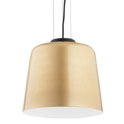 Luminosa Lighting Luminosa Berkley Dome Pendant Ceiling Light Gold, White, El. Black Structure - thumbnail 3