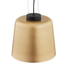 Luminosa Lighting Luminosa Berkley Dome Pendant Ceiling Light Gold, White, El. Black Structure - thumbnail 4
