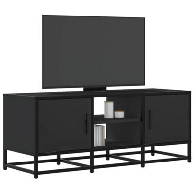 Berkfield Tv Cabinet Black 100X35X41 Cm Engineered Wood And Metal - image 1
