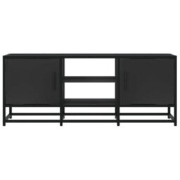 Berkfield Tv Cabinet Black 100X35X41 Cm Engineered Wood And Metal - thumbnail 4