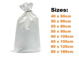 Woven White Bags Sacks Large Extra Heavy Duty Rubble Sand (50Cm X 80Cm Pack Of 100) - thumbnail 3