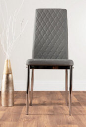 Furniturebox Imperia 4 Modern Black High Gloss Dining Table And 4 Grey Modern Milan Chairs Set - thumbnail 8