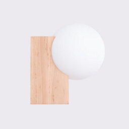 Luminosa Lighting Luminosa Bulbo Globe Wall Lights Natural Wood, White 1X G9 - thumbnail 8