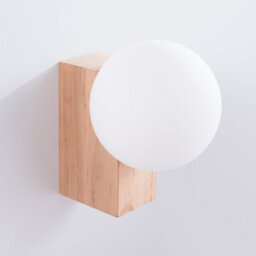 Luminosa Lighting Luminosa Bulbo Globe Wall Lights Natural Wood, White 1X G9 - thumbnail 5