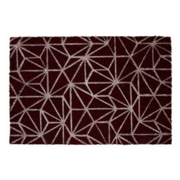 Orsina Dark Red Geometric Doormat,rectangular Mat With Anti-Slip Pvc Backing, Entryway Mat For Outdoor Spaces - thumbnail 1