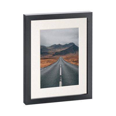 "Nicola Spring Photo Frame With 5"" X 7"" Mount - 8"" X 10"" - Black/ivory" - image 1