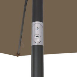 Sundaze 2X3M Taupe Garden Parasol Umbrella Sun Shade Canopy With Hand Crank Tilt Function - thumbnail 4