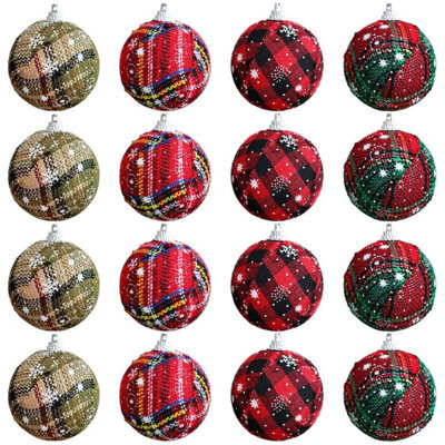 CLEFFNS 16Pcs Christmas Balls Seasonal Holiday Dangling Pendants Decorations Shatterproof Hangable Christmas Ornaments For Home Party - image 1