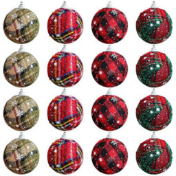 CLEFFNS 16Pcs Christmas Balls Seasonal Holiday Dangling Pendants Decorations Shatterproof Hangable Christmas Ornaments For Home Party - thumbnail 1