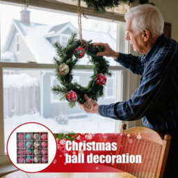 CLEFFNS 16Pcs Christmas Balls Seasonal Holiday Dangling Pendants Decorations Shatterproof Hangable Christmas Ornaments For Home Party - thumbnail 5