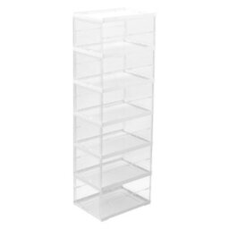 Living And Home 6 Tier Transparent Stackable Foldable Shoe Storage Box Shoe Organiser - thumbnail 3