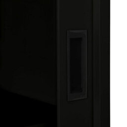 Vidaxl Sliding Door Cabinet Black 90X40X90 Cm Steel - thumbnail 8