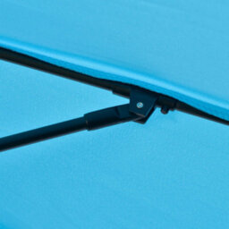 Outsunny 2.6M Patio Umbrella Outdoor Sunshade Canopy W/ Tilt And Crank Blue - thumbnail 9