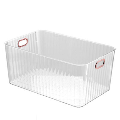 Living And Home Minimalist Transparent Pet Tray Desktop Storage Organiser, 45Cm W X 30Cm D X 20Cm H - image 1