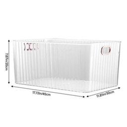 Living And Home Minimalist Transparent Pet Tray Desktop Storage Organiser, 45Cm W X 30Cm D X 20Cm H - thumbnail 5