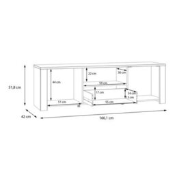 Wyld Haus Bramblecroft Grey And Natural Oak Tv Unit 2 Door 1 Drawer Matt Finish - thumbnail 8