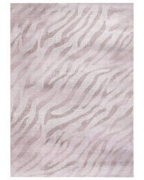 Wyld And Coco Zebra Area Rug Beige 140 X 200 Cm - Modern Low-Pile Rug, Underfloor Heating Compatible, Anti-Slip Backing - thumbnail 1