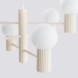 Luminosa Lighting Luminosa Halo Multi Arm Pendant Ceiling Light Beige 6X G9 - thumbnail 5