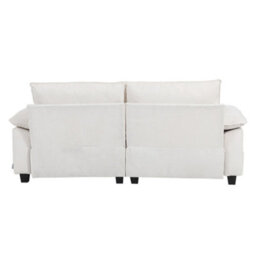 Living And Home 2-Seater Chenille Upholstered Sectional Sofa With Pillows - thumbnail 4