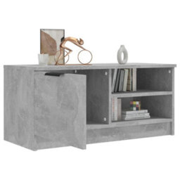 Berkfield Tv Cabinet Concrete Grey 80X35X36.5 Cm Engineered Wood - thumbnail 4