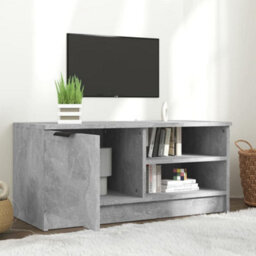 Berkfield Tv Cabinet Concrete Grey 80X35X36.5 Cm Engineered Wood - thumbnail 3