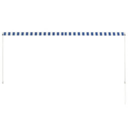 Berkfield Retractable Awning 300X150 Cm Blue And White - thumbnail 5