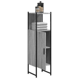 Berkfield Bathroom Cabinet Grey Sonoma 33X33X120.5 Cm Engineered Wood - thumbnail 4