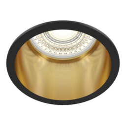 Luminosa Lighting Luminosa Technical Reif Black With Gold Recessed Downlight