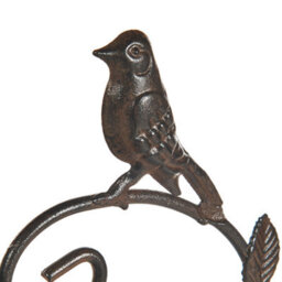 Wyld And Coco Naturenest Heart-Shaped Iron Bird Bath With Ground Stand, Vintage Brown, 150 Cm Height - thumbnail 7