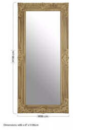 Orsina Chloe Wall Mirror, Natural, Wood, Wood, Glass - thumbnail 6