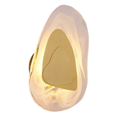 Luminosa Lighting Luminosa Dorsey Integrated Led Wall Lamp Brass-Coloured Matt Clear Glass Shade Led 3000K - image 1