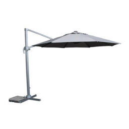 Signature Weave 3X3M Square Roma Parasol Grey & Led Solar Strip Rib Lights - thumbnail 1