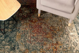 RugsX Wool Carpet Omega Mamluk Rosette Vintage Emerald 135X200 Cm - thumbnail 5