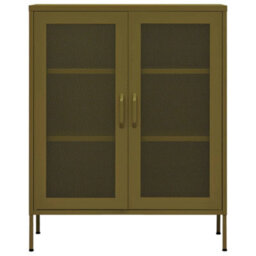 Vidaxl Storage Cabinet Olive Green 80X35X101.5 Cm Steel - thumbnail 3