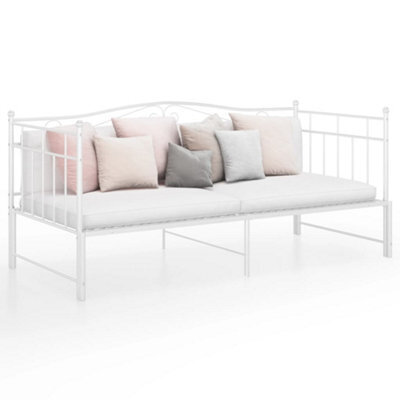 Berkfield Pull-Out Sofa Bed Frame White Metal 90X200 Cm - image 1