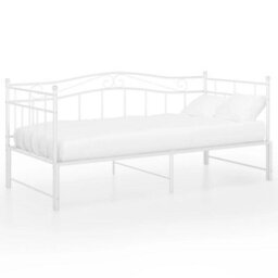 Berkfield Pull-Out Sofa Bed Frame White Metal 90X200 Cm - thumbnail 3