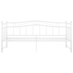 Berkfield Pull-Out Sofa Bed Frame White Metal 90X200 Cm - thumbnail 7