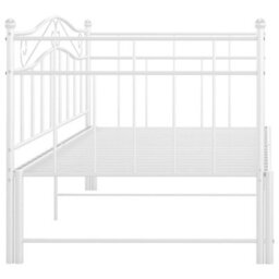 Berkfield Pull-Out Sofa Bed Frame White Metal 90X200 Cm - thumbnail 8