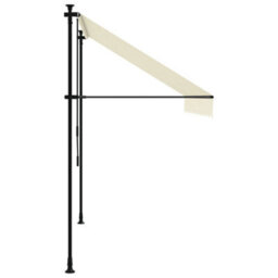 Walplus Retractable Awning Garden Sun Shade Canopy Gazebo For Back Door, Porch, Patio Cream 250X150 Cm Fabric And Steel - thumbnail 4