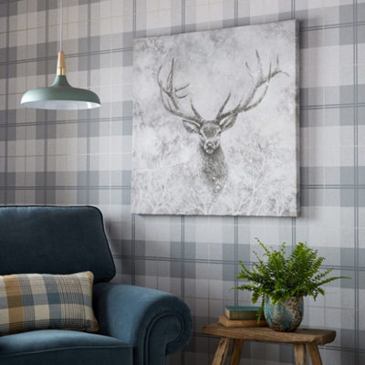 Art for the Home Autumn Stag Printed Canvas Wall Art
