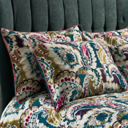 Ew By Edinburgh Weavers Aretha Paisley Cotton Sateen Piped Pillowcase Pair - thumbnail 1