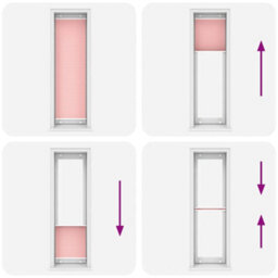 Berkfield Modern Pleated Blind Pink 60X200 Cm Fabric Width 59.4 Cm Polyester - thumbnail 7