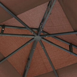 Outsunny 3 X 3(M) Patio Gazebo Canopy Garden Pavilion With 2 Tier Roof, Coffee - thumbnail 8