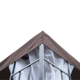 Outsunny 3 X 3(M) Patio Gazebo Canopy Garden Pavilion With 2 Tier Roof, Coffee - thumbnail 9