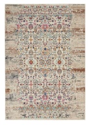 Ivory Rug, Traditional Luxurious Rug, Floral Rug, Stain-Resistant Persian Rug For Bedroom, & Dining Room-61Cm X 115Cm
