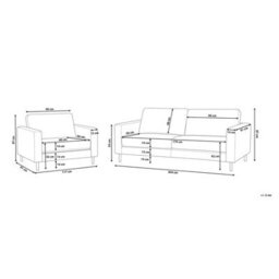 Beliani Living Room Set 4 Seater Savalen Boucle White - thumbnail 3